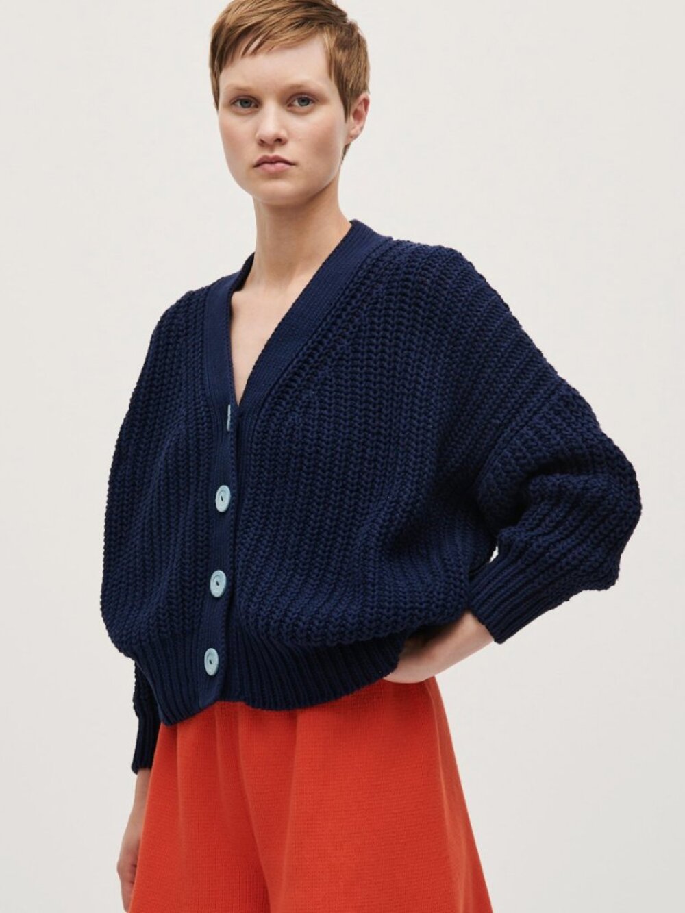 Babaa No 18 Cotton Cardigan Navy